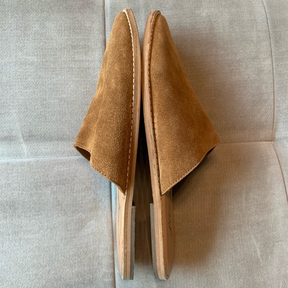 Free People Coronada Classic Slip on Mules Flats Brown Suede Size 38 Size 7.5-8 - Picture 7 of 11